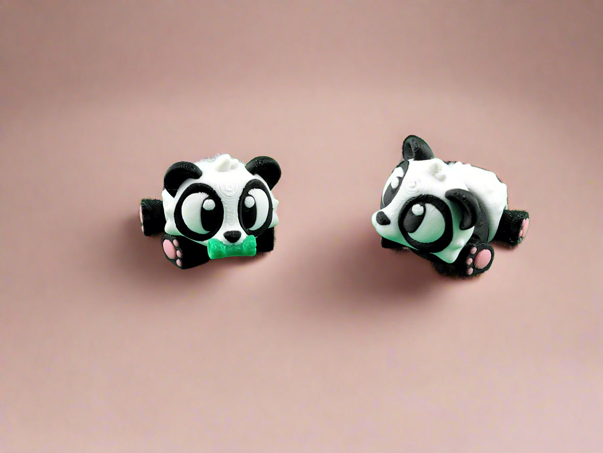 3d printed flexi pandas with or without bamboo