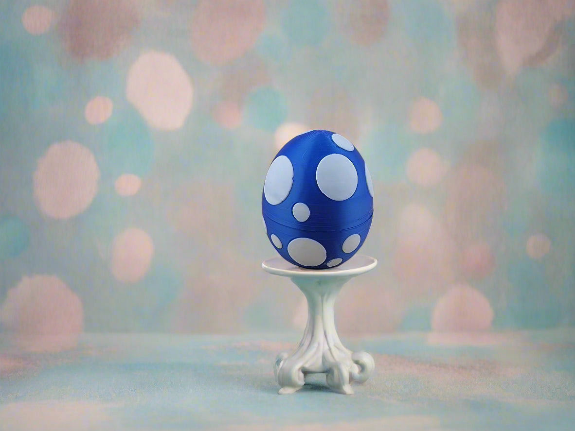 Blue Easter Egg flexi 3d printed