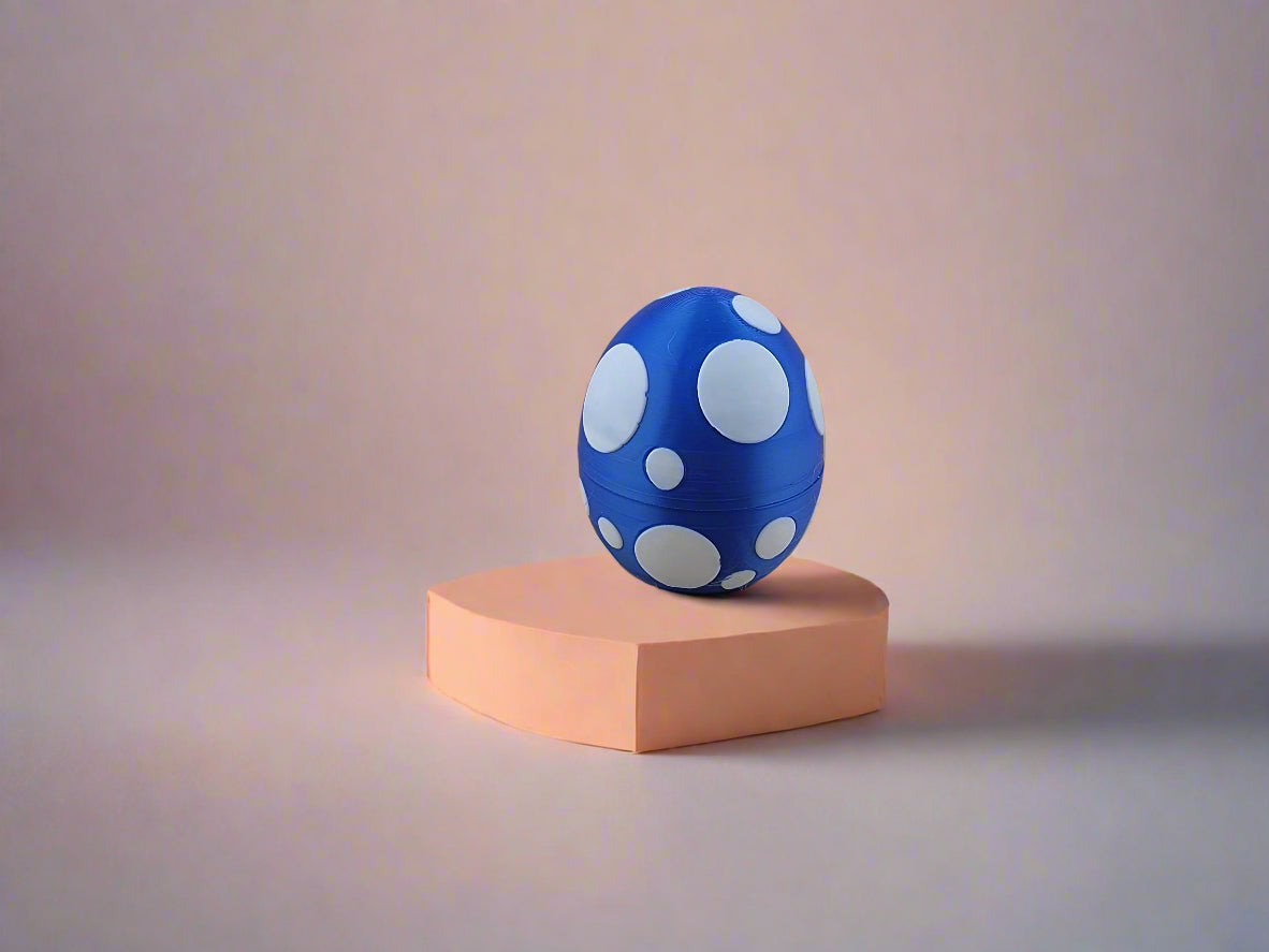 Blue Easter Egg 3d printed Flexi