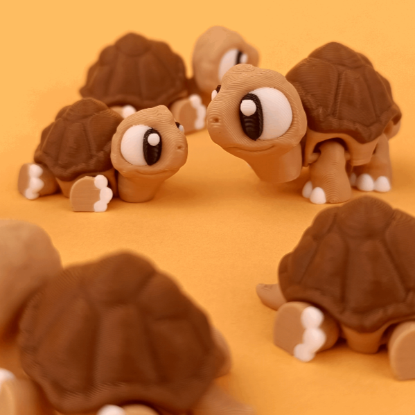 Box Turtle beat the Hair again! 3d Printed articulated