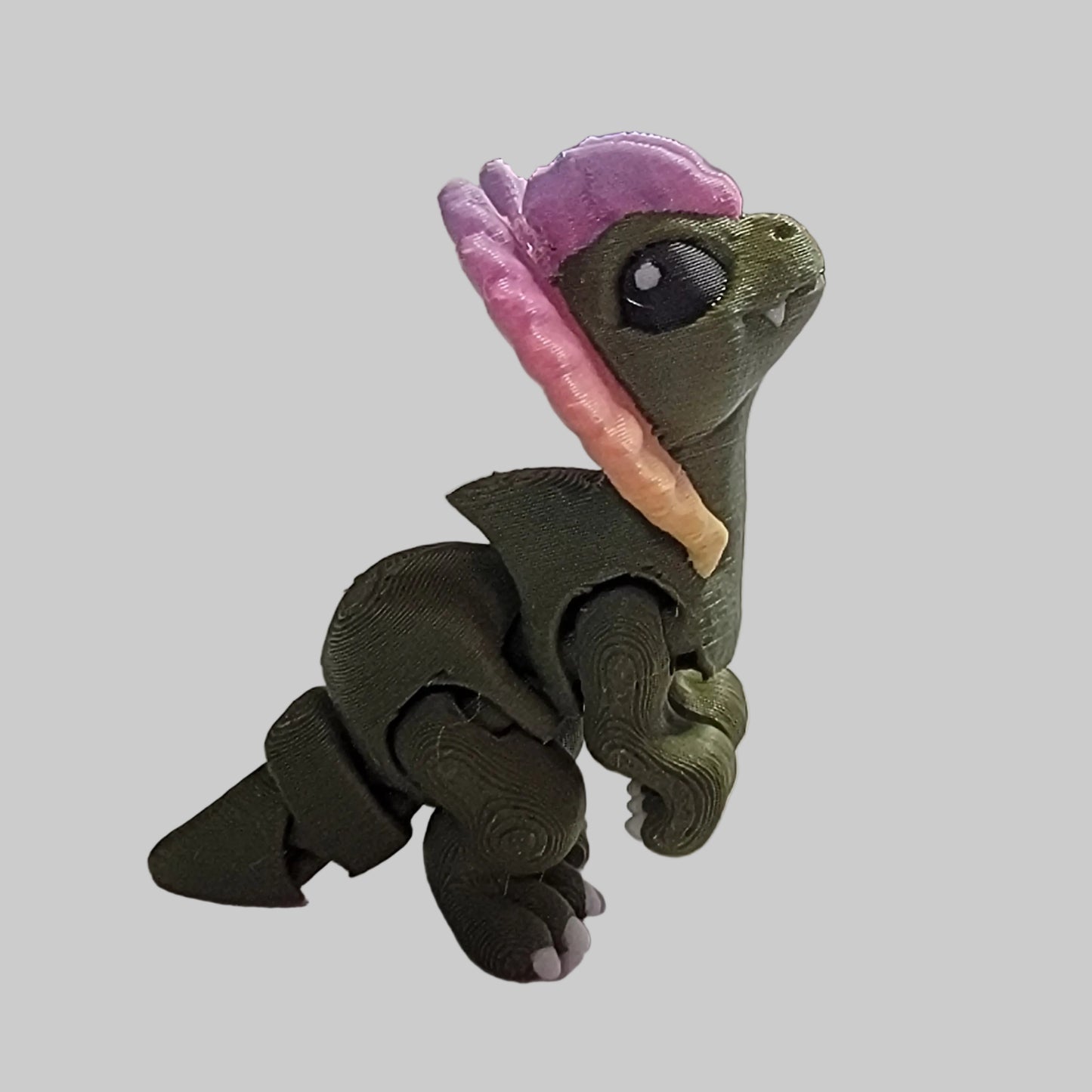 Mini Frill Dino Articulated Fidget Toy – 3D Printed Desk Pet
