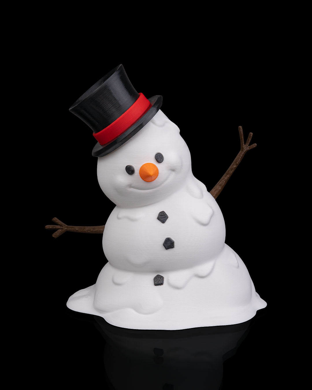 3D printed snowman lamp on table – cozy Christmas lighting