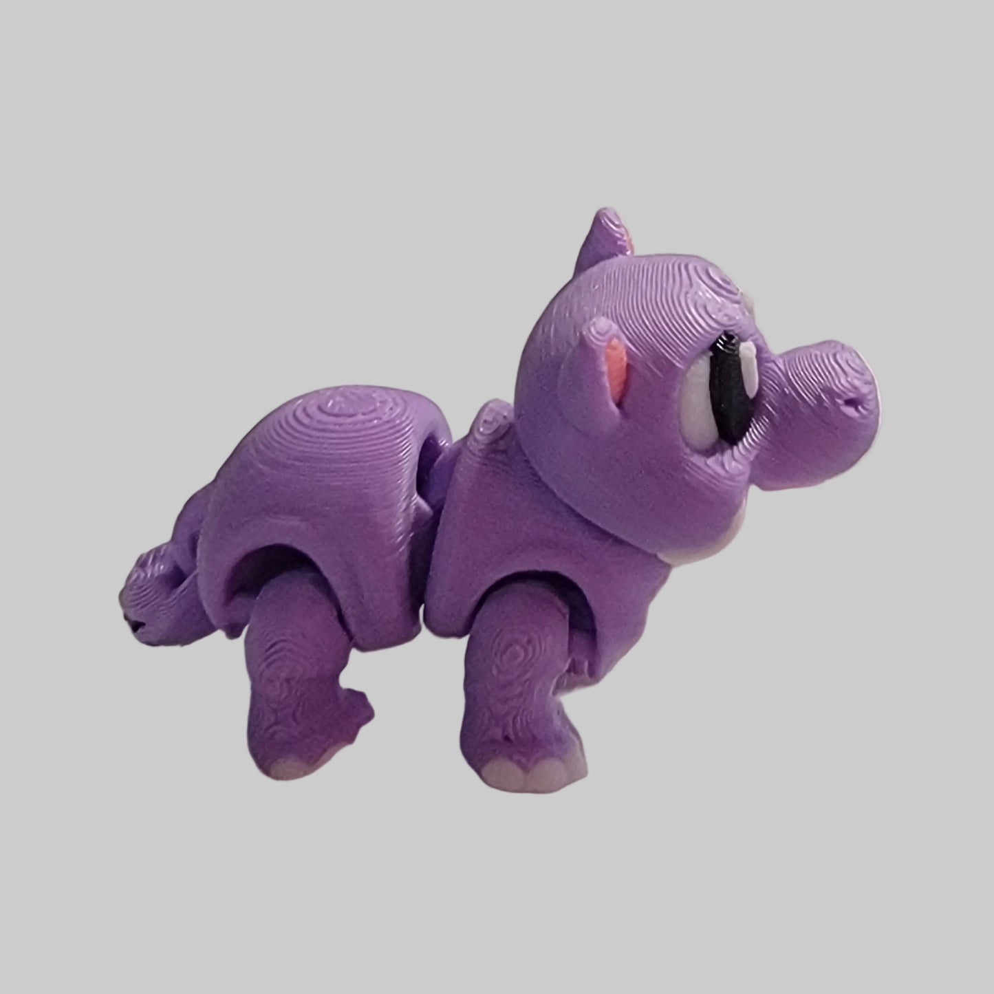 Mini Hippo Articulated Fidget Toy – 3D Printed Desk Pet