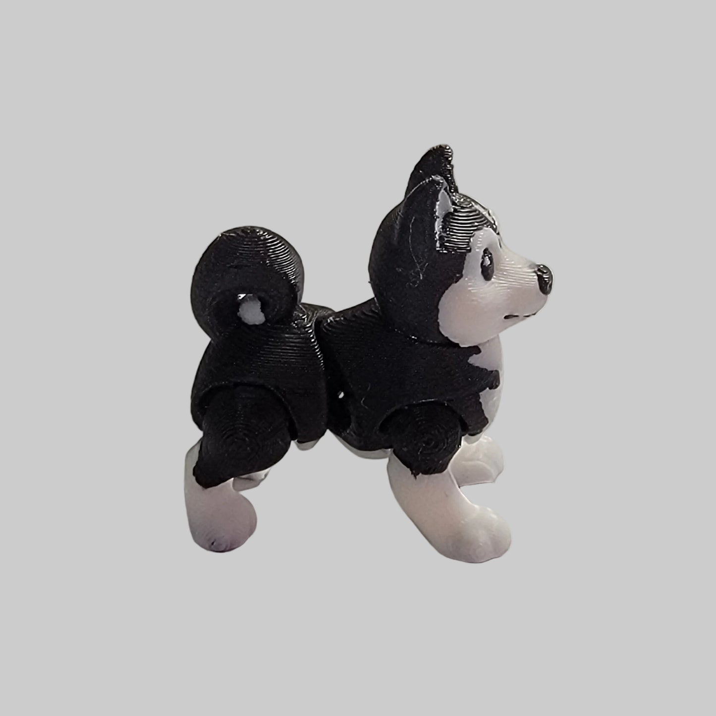 Mini Husky Articulated Fidget Toy – 3D Printed Desk Pet