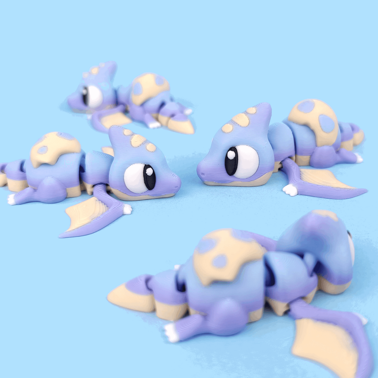 Purple Pterodactyl flexi 3d printed articulated