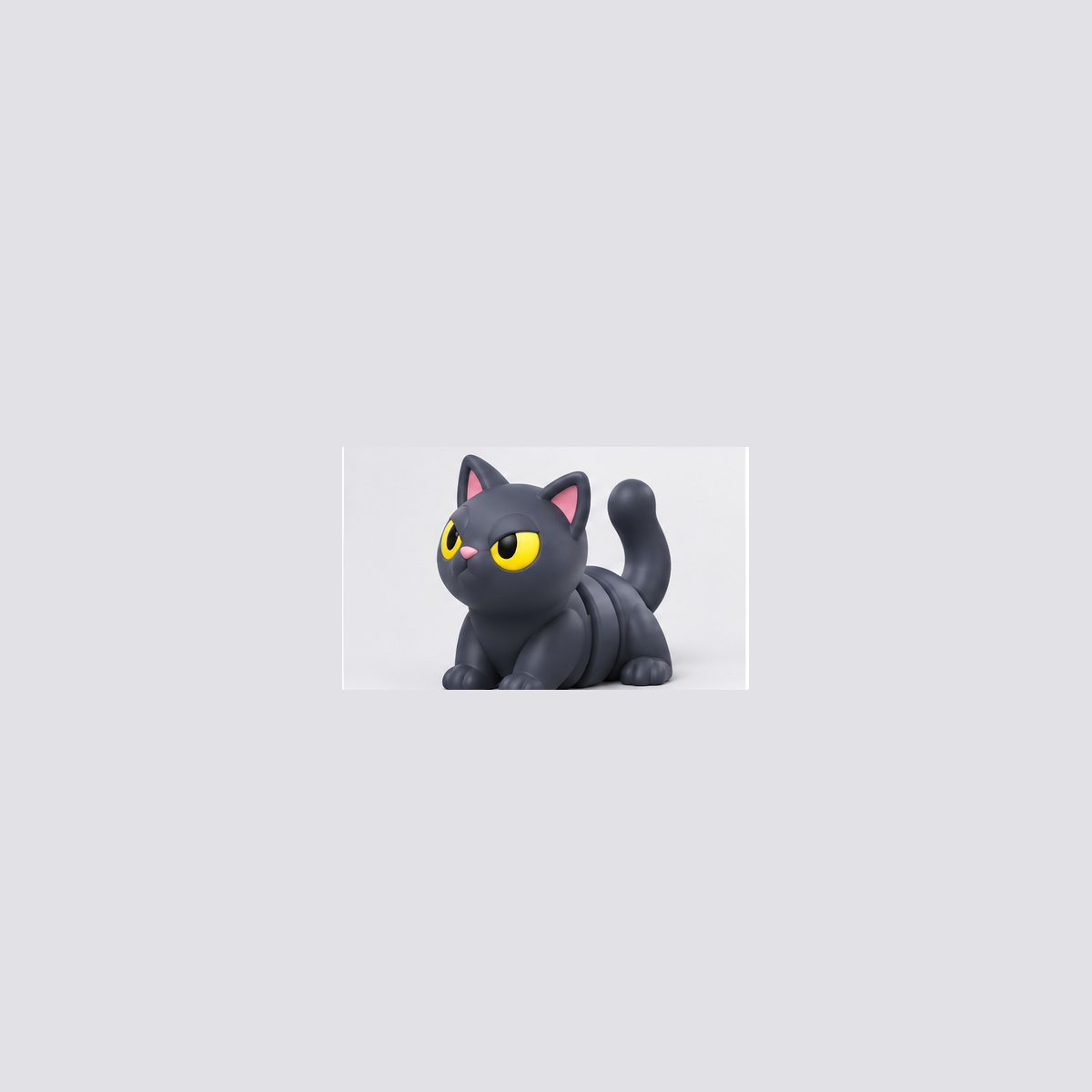 Articulated Fur Cat Fidget Toy – Mini Cat Desk Pet