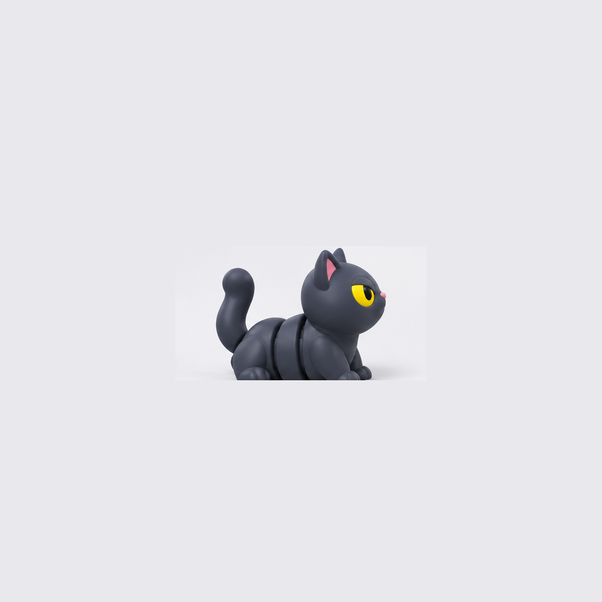 Articulated Fur Cat Fidget Toy – Mini Cat Desk Pet