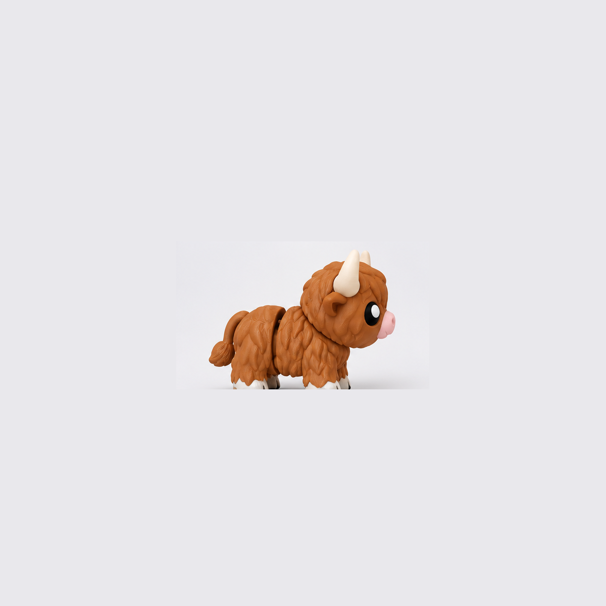 Articulated Highland Cow Fidget Toy – Mini Farm Animal Desk Pet