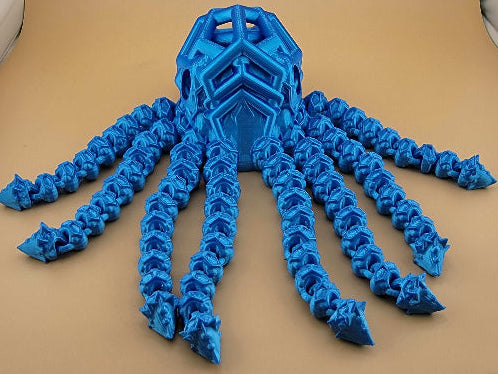 Blue colored Void Octopus 3d printed
