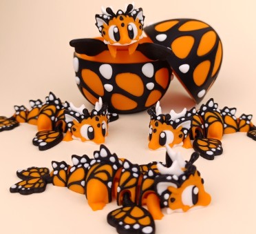 3D printed Butterfly Dragon articulated toy with delicate butterfly wings and mythical dragon charm