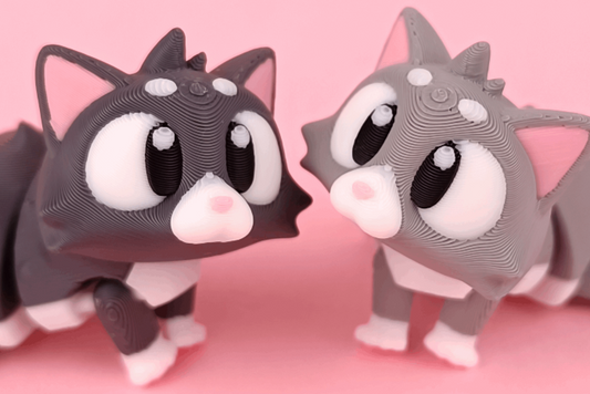 Cat that is 3d printed flexi articulated