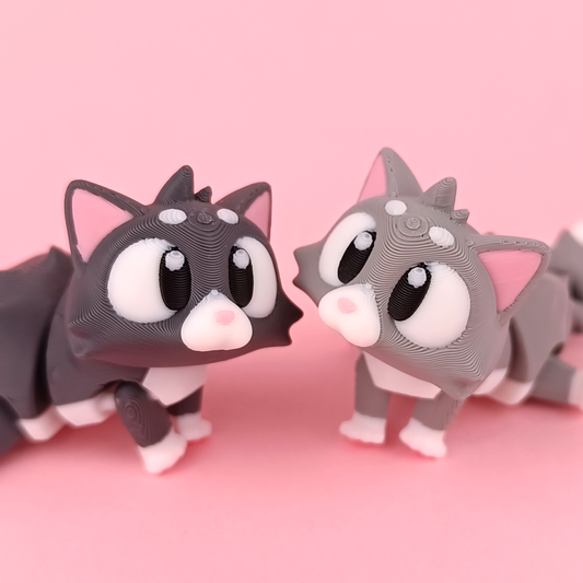 Cat that is 3d printed flexi articulated