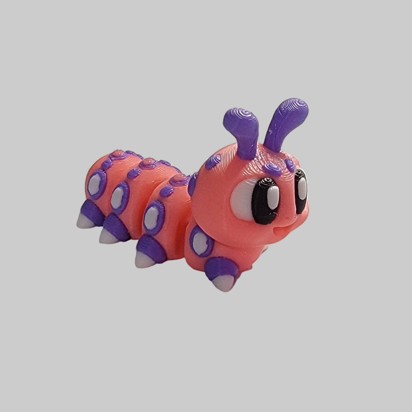 Mini Caterpillar Articulated Fidget Toy – 3D Printed Desk Pet
