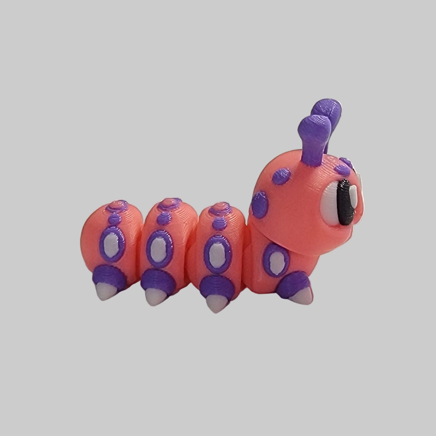 Mini Caterpillar Articulated Fidget Toy – 3D Printed Desk Pet