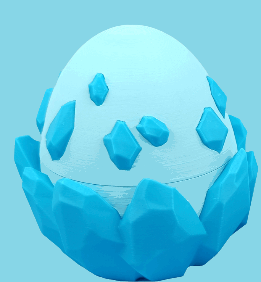 Blue Crystal Dragon Egg 3d printed