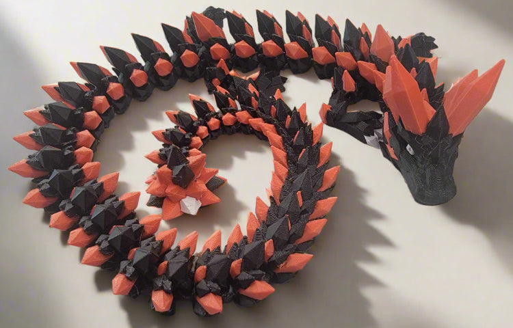 Crystal Dragon in school colors or rainbow