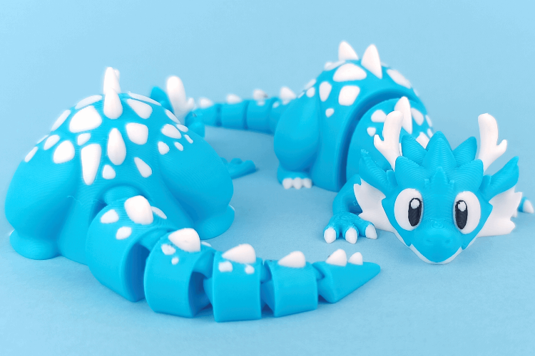 Blue Dragon large flexi 3d printed articulated