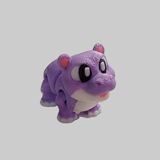 Mini Hippo Articulated Fidget Toy – 3D Printed Desk Pet