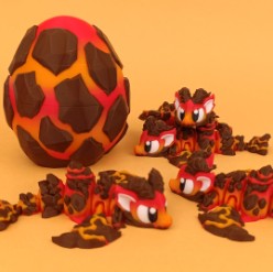 Lava Dragon – 3D Printed Articulated Flexi Dragon (Fidget / Desk Pet)