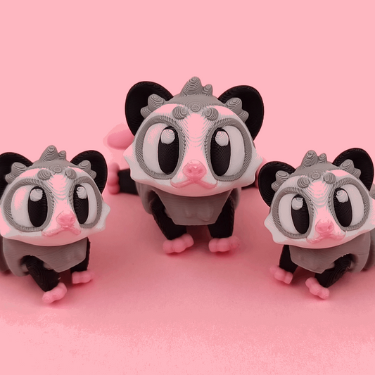 Adorable Opossum 3d printed flexi articulated
