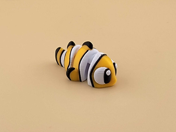 Side view of 3d printed Clown Fish
