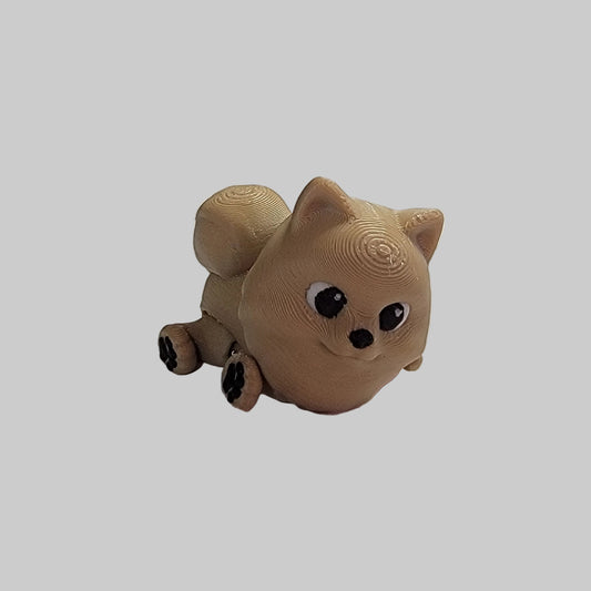 Mini Pomeranian Articulated Fidget Toy – 3D Printed Desk Pet