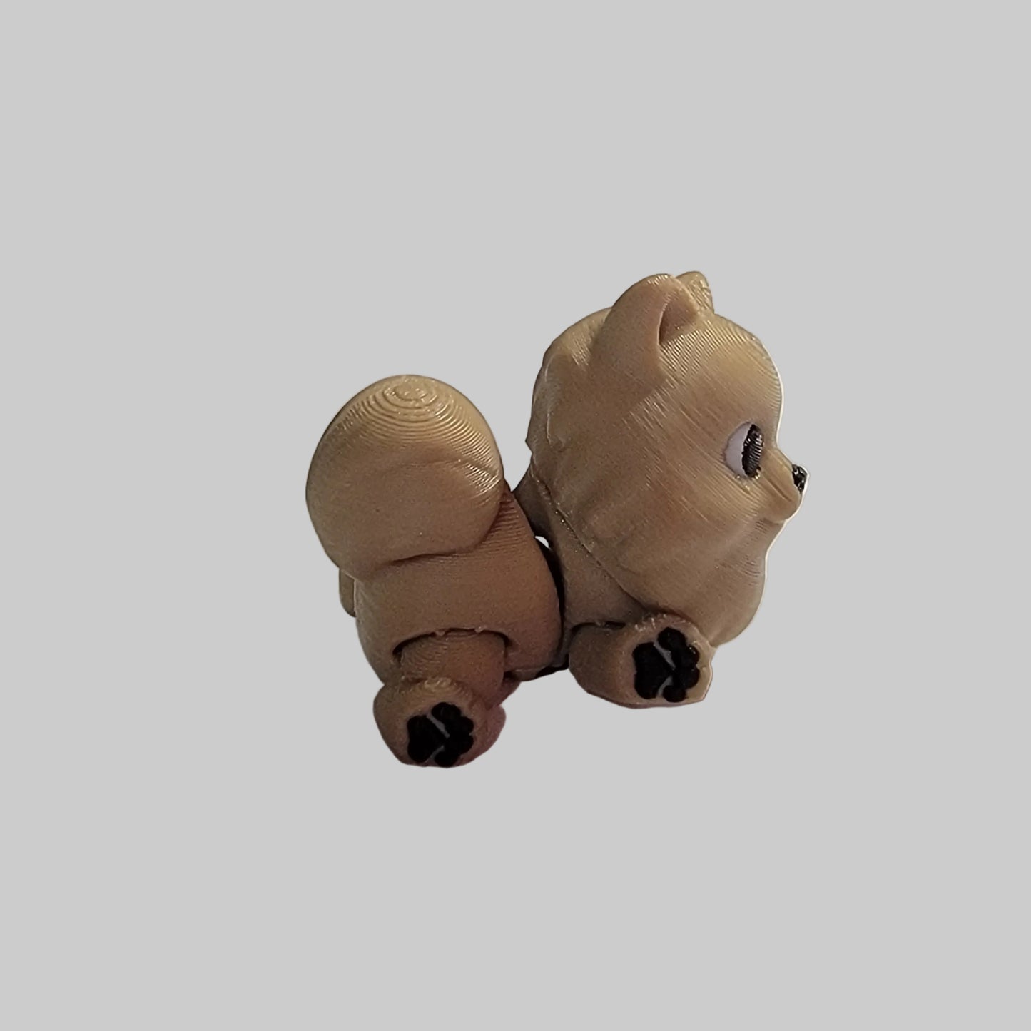 Mini Pomeranian Articulated Fidget Toy – 3D Printed Desk Pet
