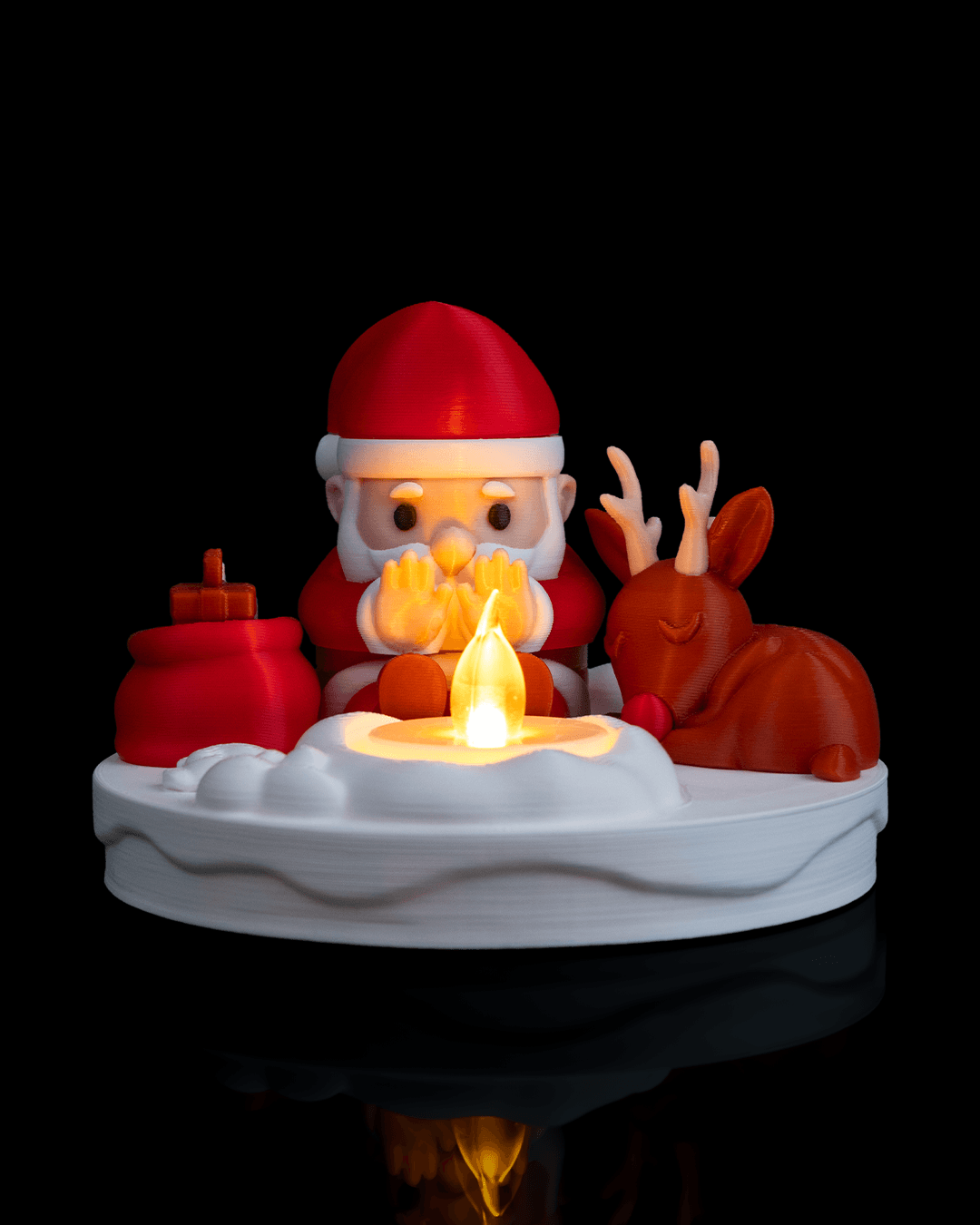 Santa Bonfire Table Lamp