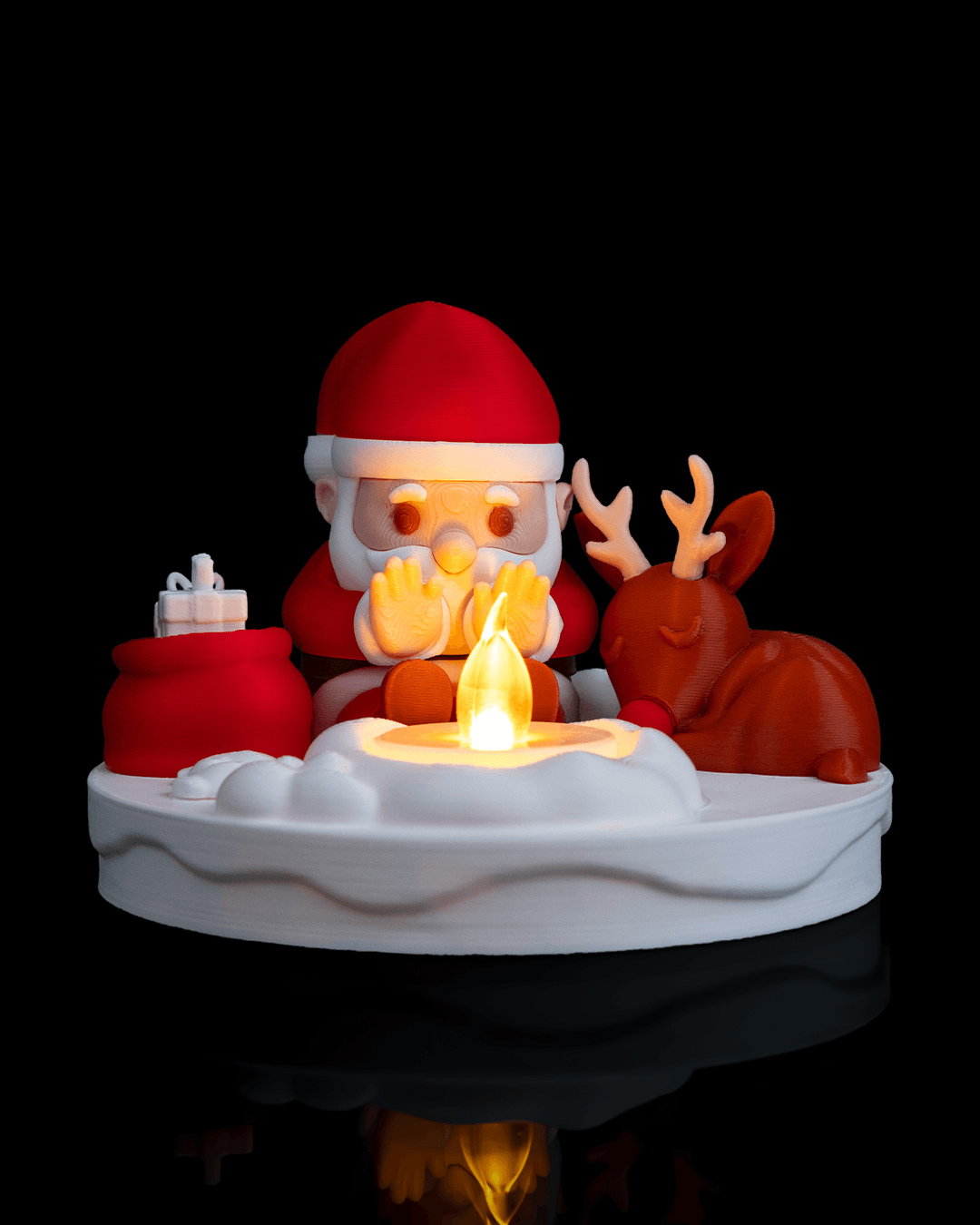 Santa Bonfire Table Lamp