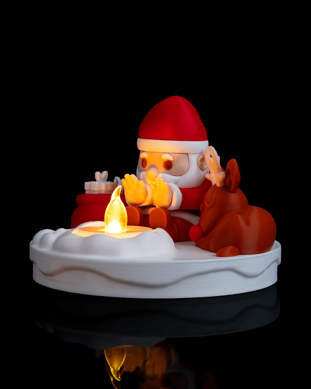Santa Bonfire Table Lamp