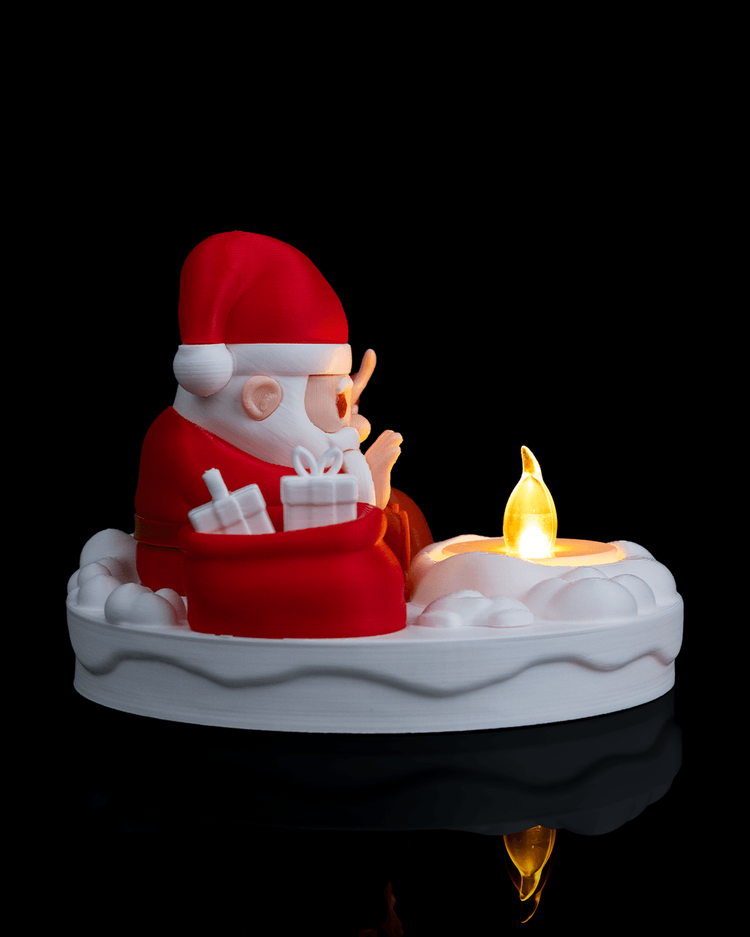 Santa Bonfire Table Lamp