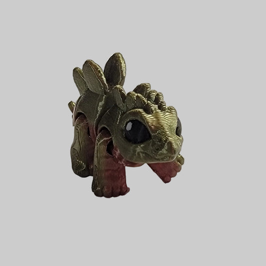 Mini Spikey Dino Articulated Fidget Toy – 3D Printed Desk Pet
