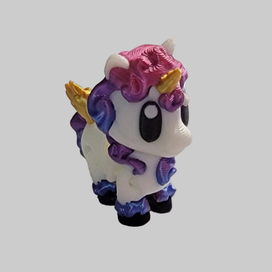 Mini Unicorn Articulated Fidget Toy – 3D Printed Desk Pet