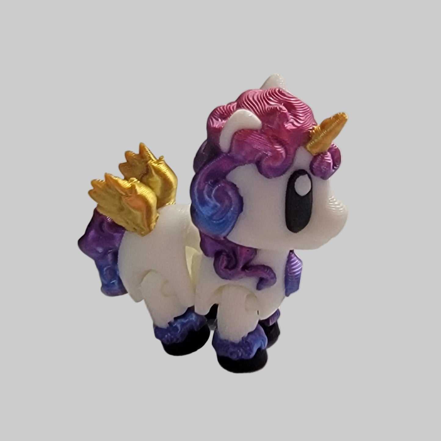 Mini Unicorn Articulated Fidget Toy – 3D Printed Desk Pet