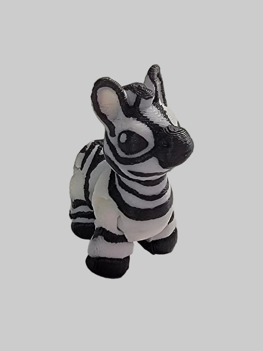 Mini Zebra Articulated Fidget Toy – 3D Printed Desk Pet
