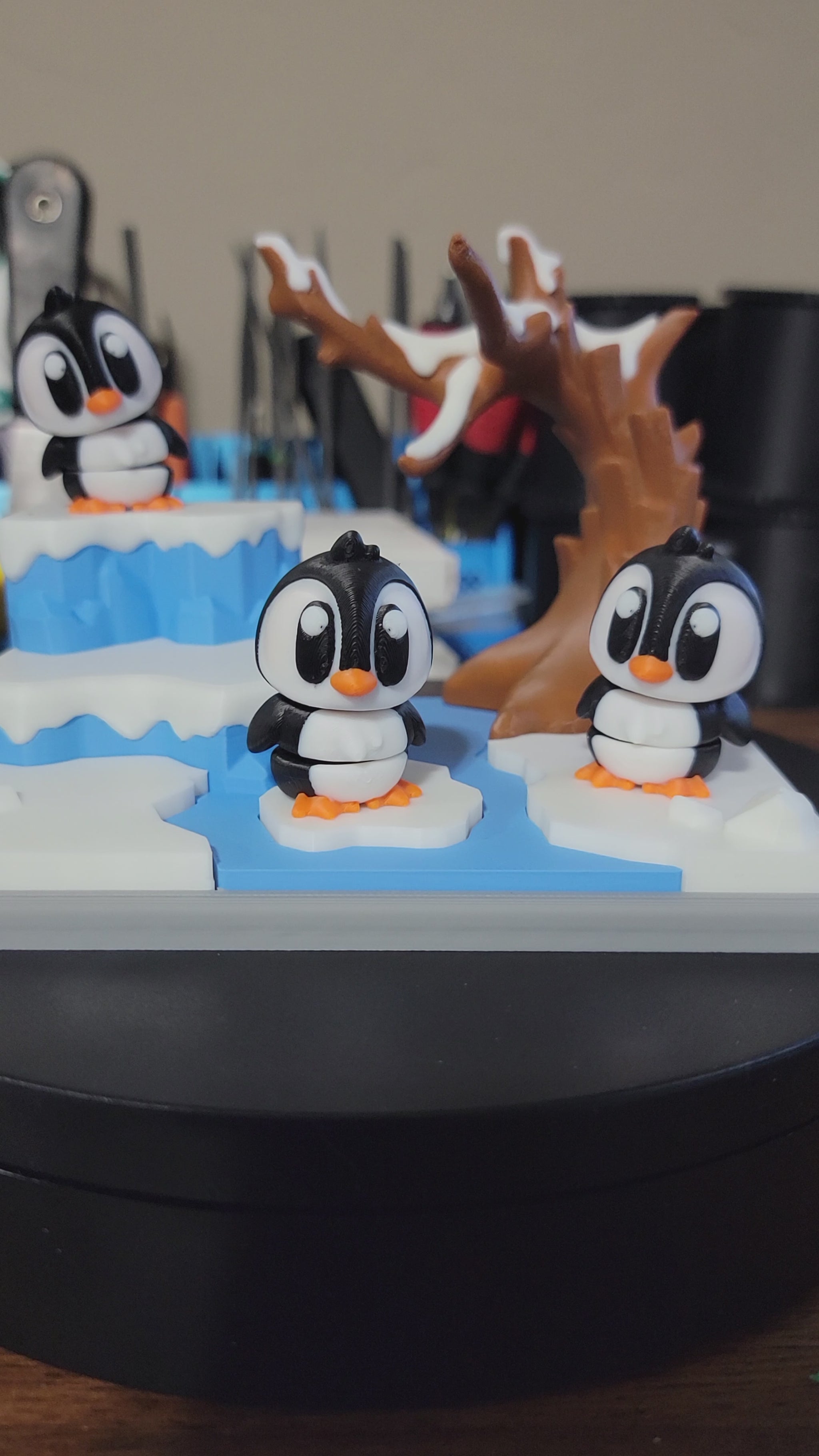 Penguin Playset front view with movement