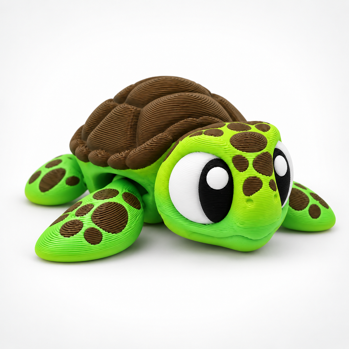 Articulated Sea Turtle Desk Pet – 3D Printed Flexi Fidget Toy